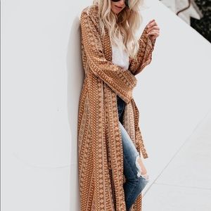 NWT VICI “smooth as silk” maxi duster kimono